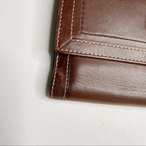 Coach Soho Dark Brown Leather TriFold Wallet - Picture 3 of 8